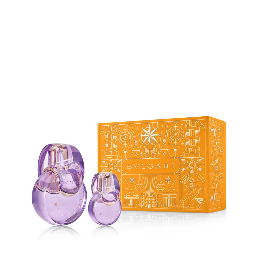 BVLGARI Omnia Amethyste naisten lahjarasia BVLGARI Omnia Amethyste Eau de Toilette 100 ml + BVLGARI Omnia Amethyste Eau de Toilette 15 ml