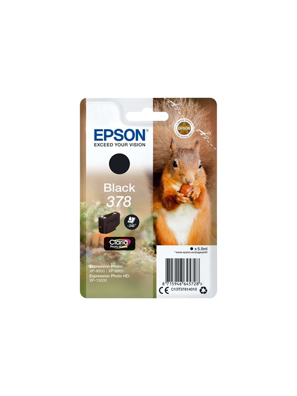 Epson Squirrel 378-mustekasetti, 5.5 ml, musta