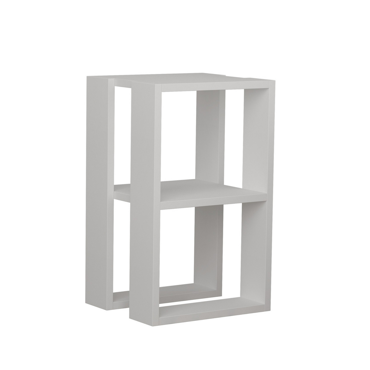 Norda Design moderni valkoinen yöpöytä, kaksitasoinen, 30 x 55 x 30 cm | 100 % melamiinipinnoitettu lastulevy, 18 mm paksu | tyylikäs ja toiminnall...