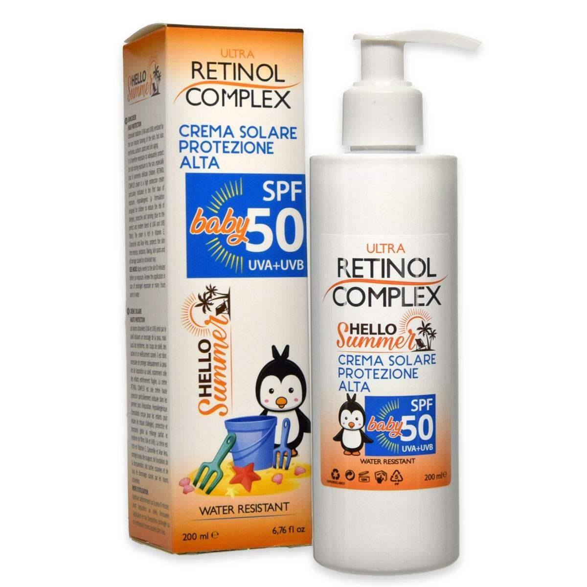Retinol complex Hello Summer Baby -aurinkovoide, suojakerroin 50+, 150 ml