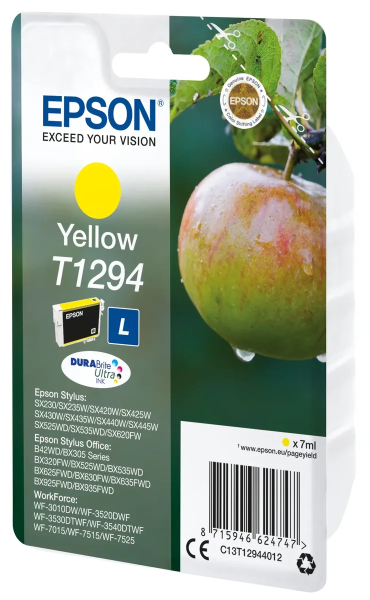 Epson T1294-mustekasetti, 7 ml, keltainen