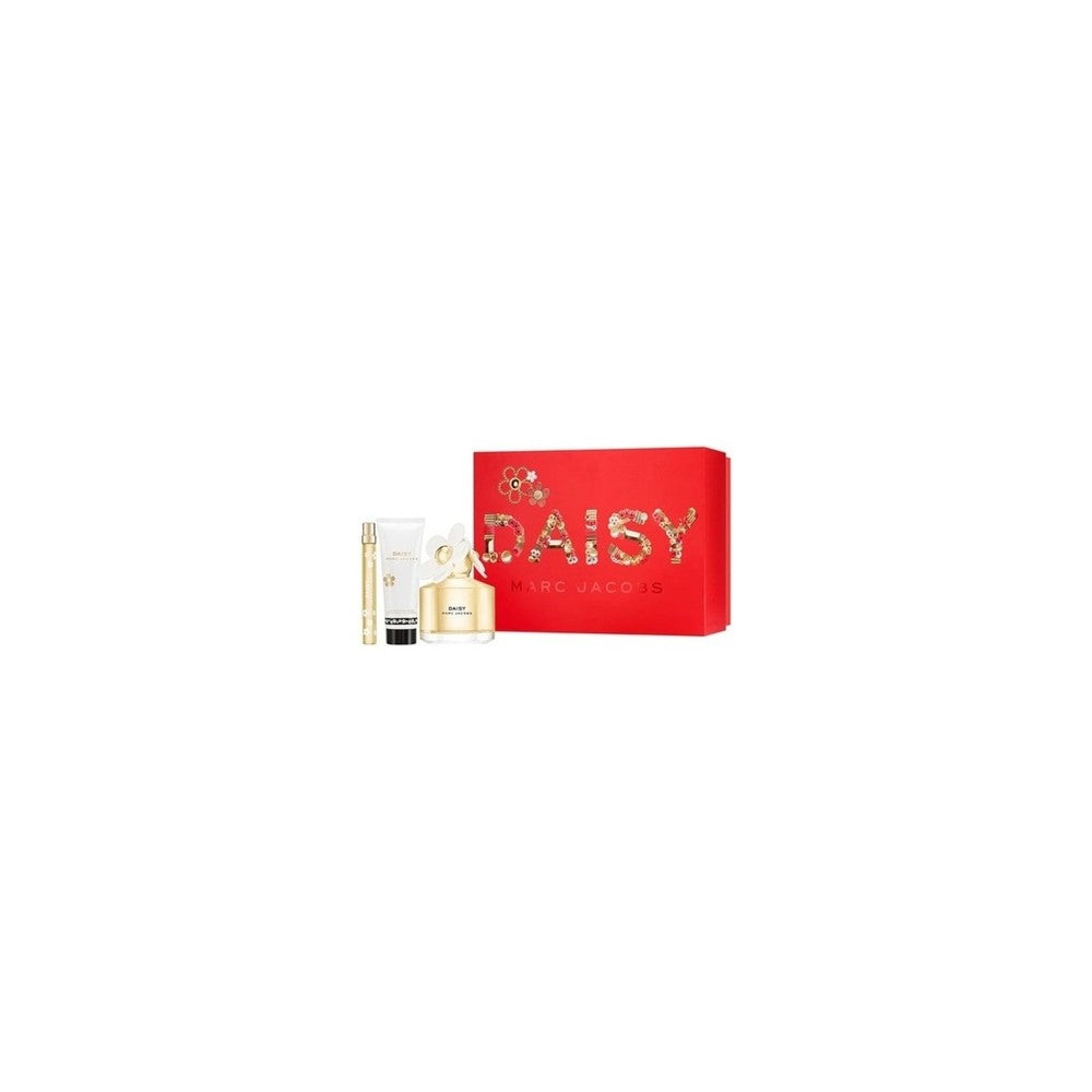 Marc Jacobs Daisy lahjarasia naisille EDT 100 ml + hajustettu vartalomaito 75 ml + EDT matkasuihke 10 ml