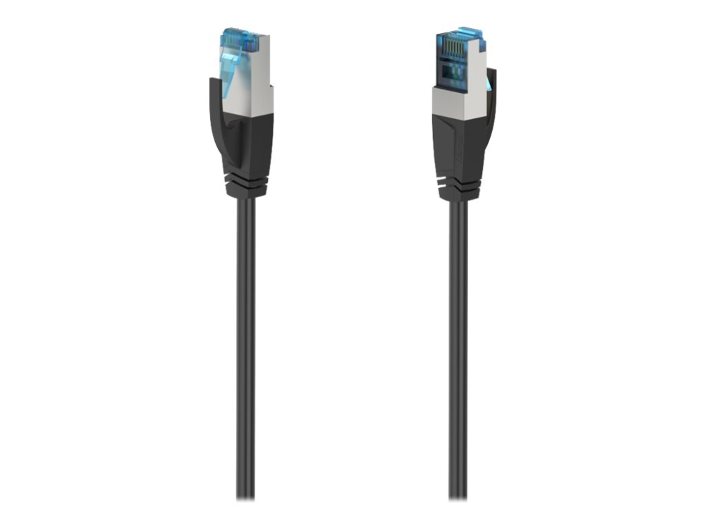 Hama Cat6a S/FTP RJ45 5m -verkkokaapeli, musta