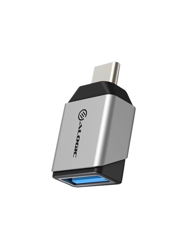 ALOGIC Ultra Mini - USB-C–USB-A-sovitin, Harmaa