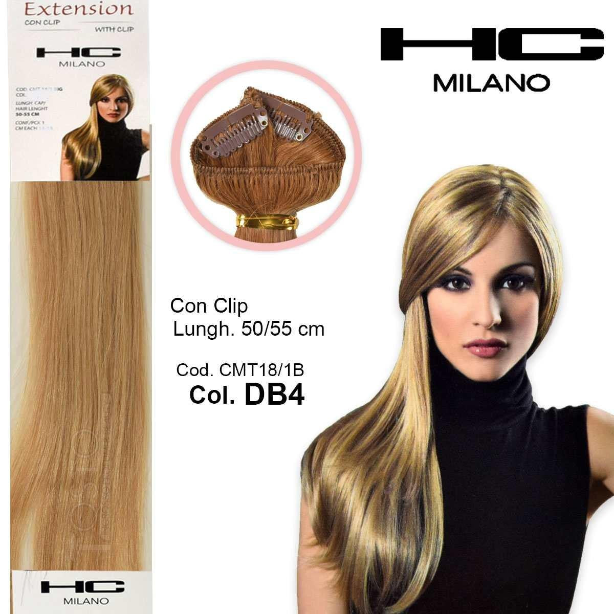 Hc Milano Extension 3 Clip Ei Remy Largh.14-16Cm Pituus.50Cm Väri.Db4