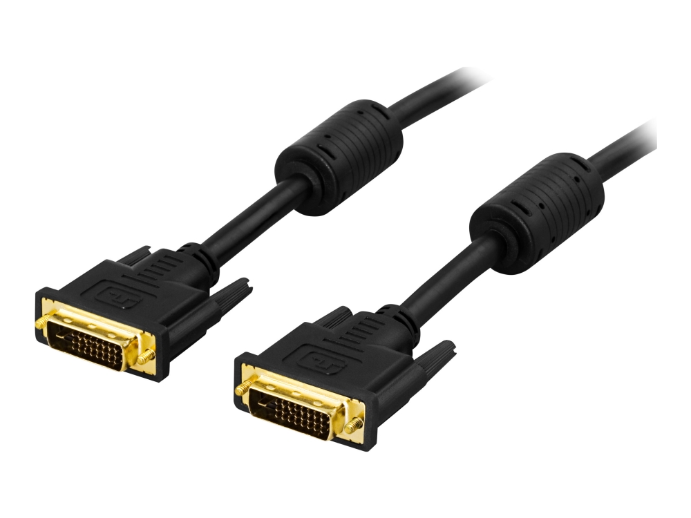 Deltaco DVI-D Dual Link -kaapeli, 3 m, musta
