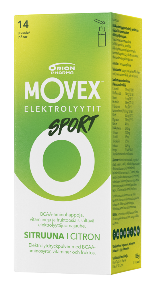 Movex Elektrolyyttijuomajauhe Sport 14 annospussia