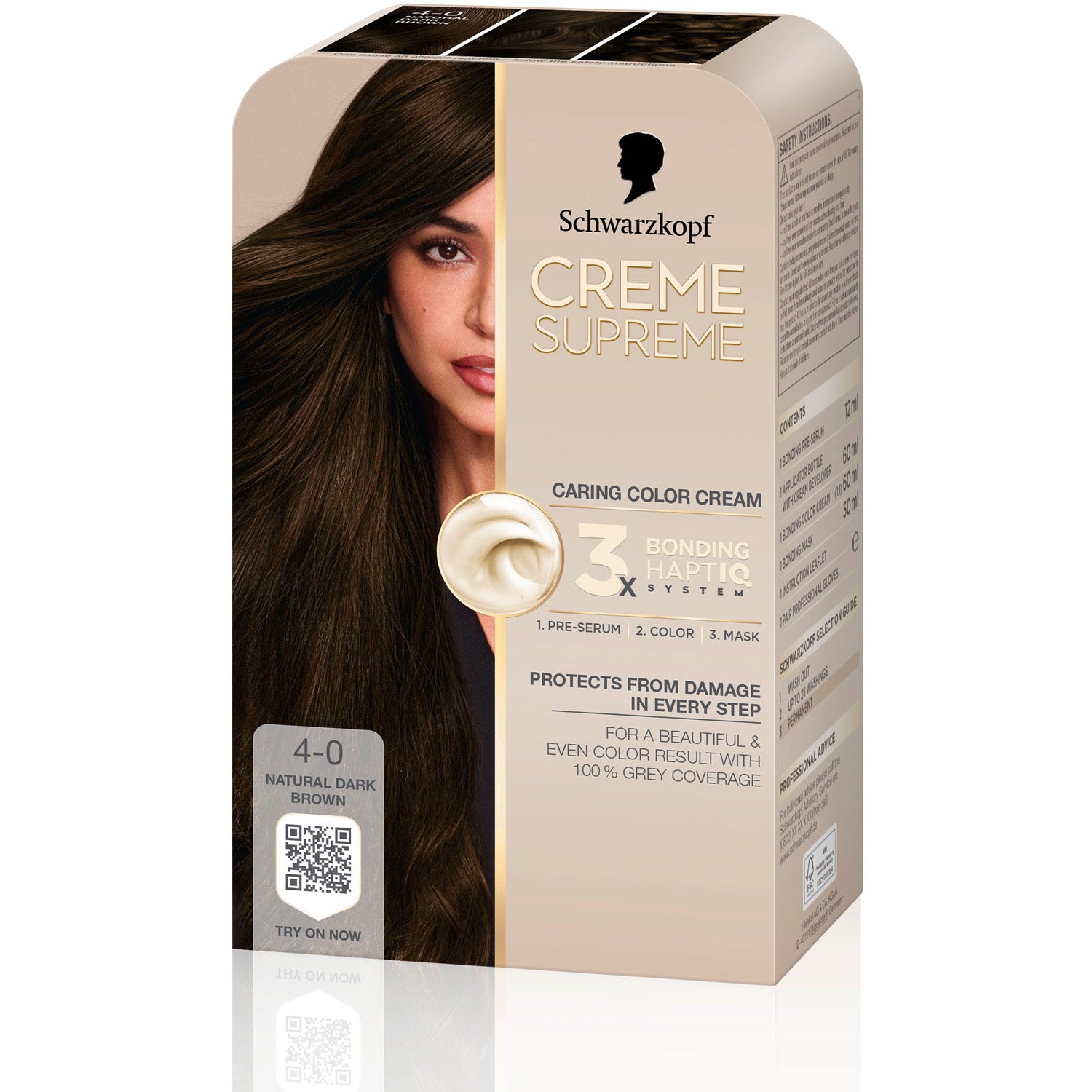 Schwarzkopf Creme Supreme  4-0 Natural Dark Brown