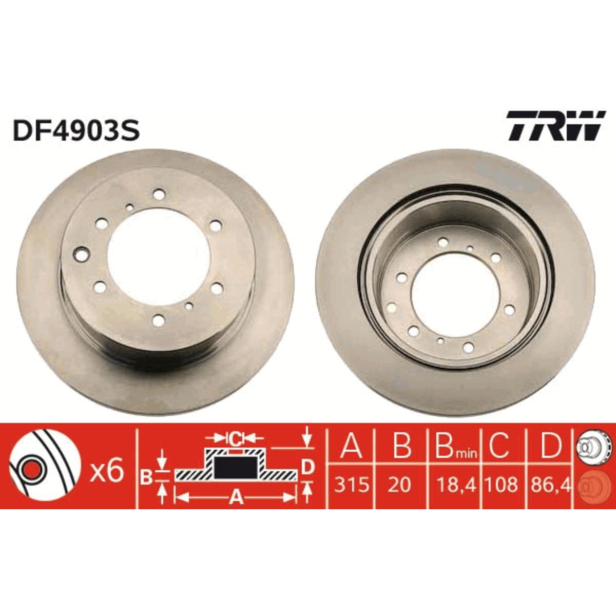 Jarrulevy TRW DF4903S