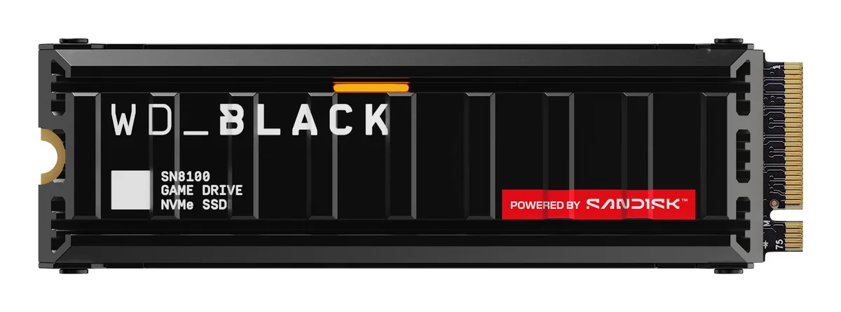WD_BLACK SN8100 WDS200T1XHM-00CMT0 - SSD - krypteret - 2 TB - sisäinen - M.2 2280 - PCI Express 5.0 x4 (NVMe) - TCG Opal Encryption 2.02 - integreret kølelegeme