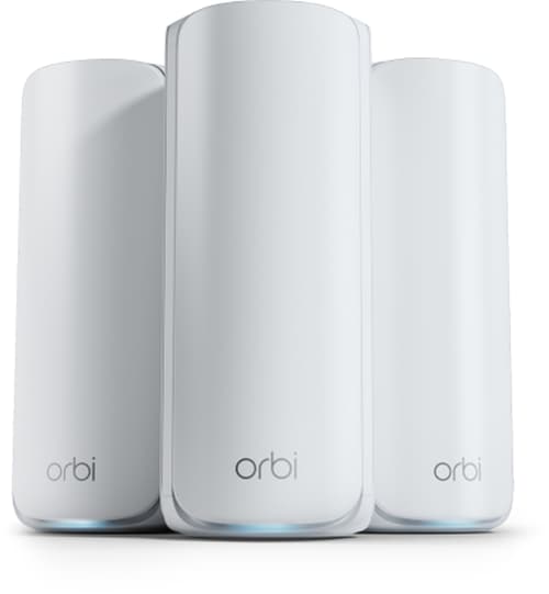 Netgear Orbi 770 -mesh WiFi -järjestelmä, Wi-Fi 7, BE11000, Tri-band, 3 kpl, valkoinen