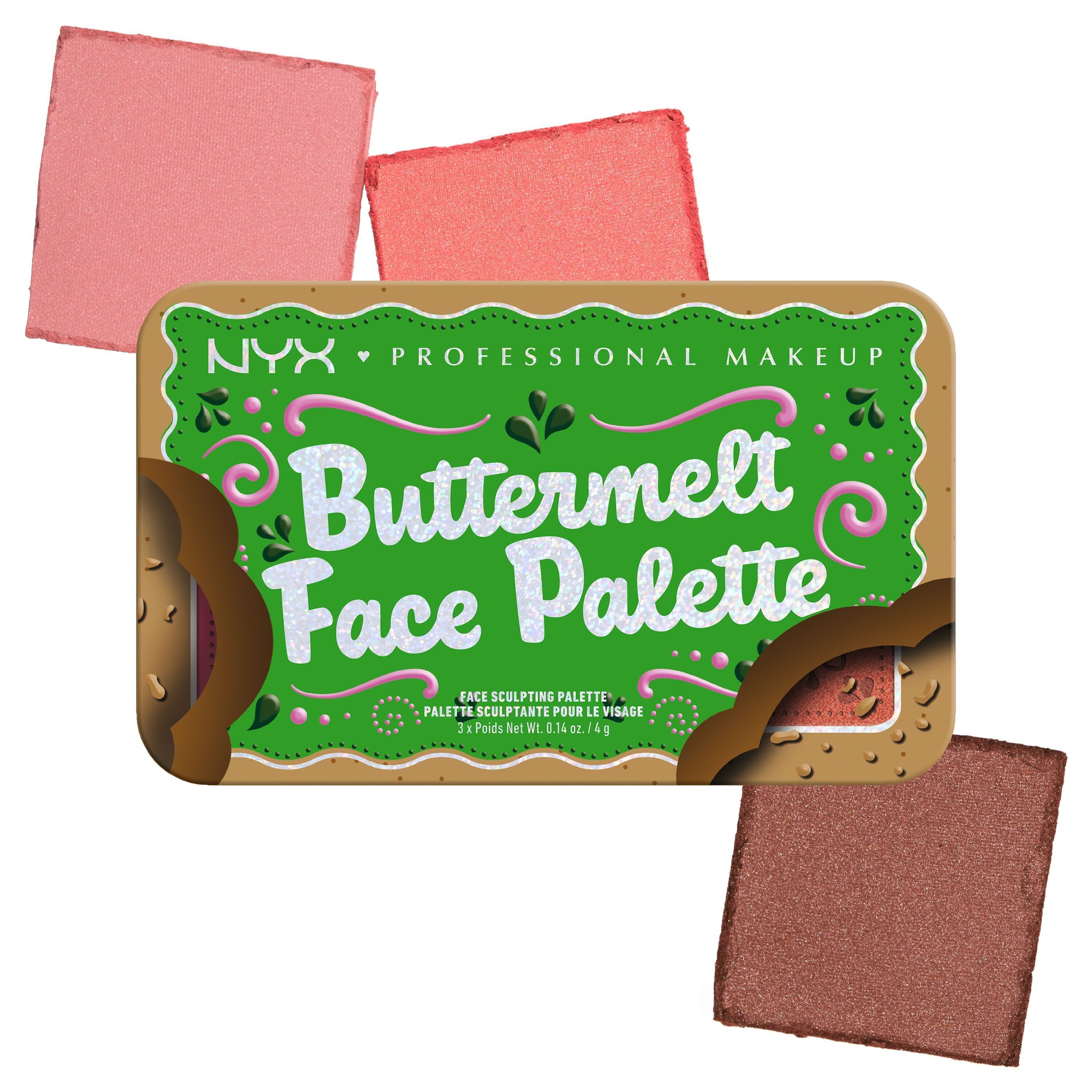 NYX Ammattimainen meikki Holiday Buttermelt Face Palette Väri Tumma 3x4 g