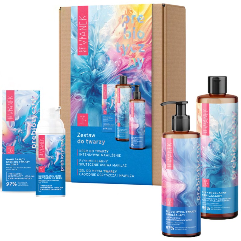 Vianek Face Set lozione micellare 400ml crema 50ml gel detergente 300ml — Set Skincare Viso