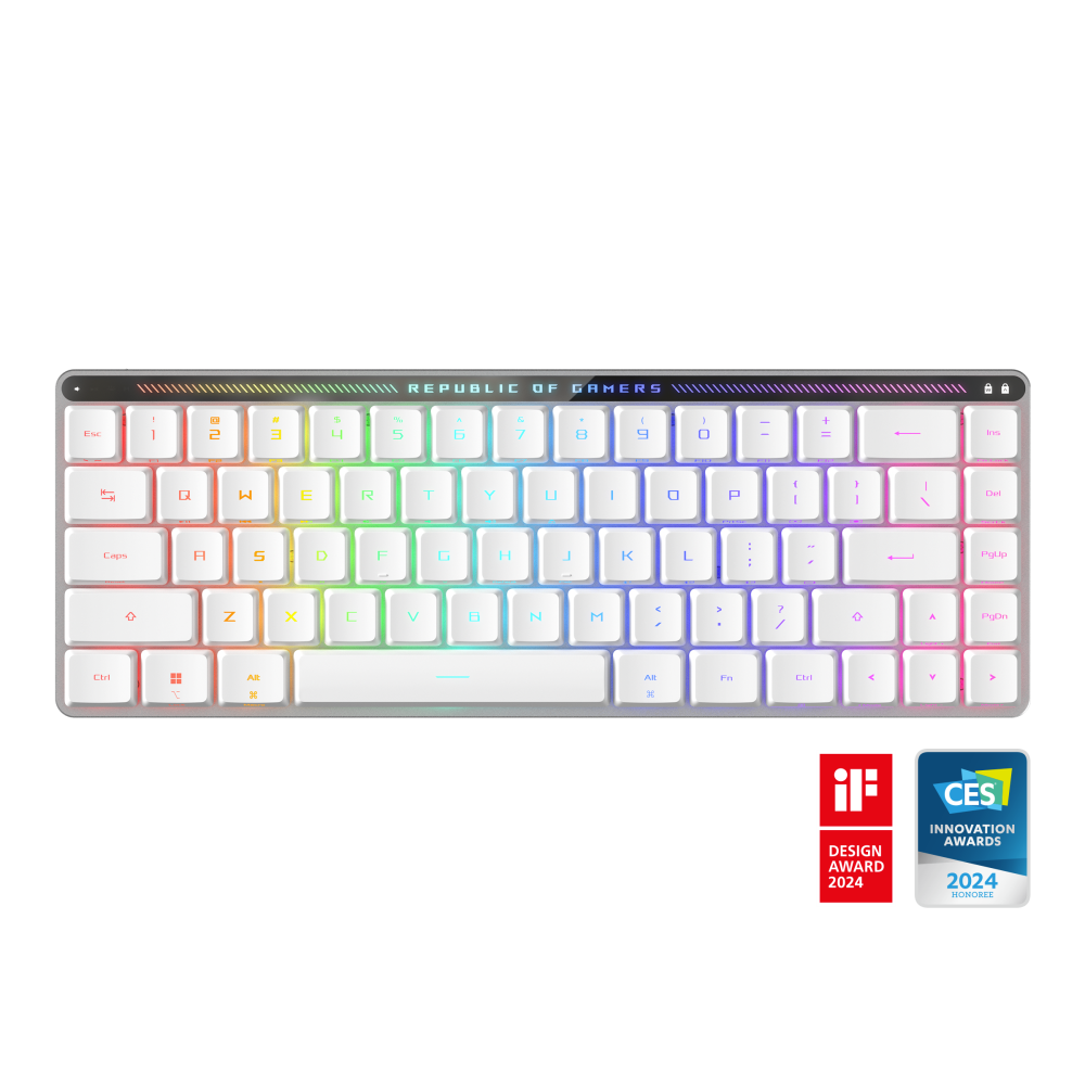 ASUS ROG FALCHION Low Profile RX Optical - ND - Pelinäppäimistö - ilman numpadia - Pohjoismainen - Valkoinen