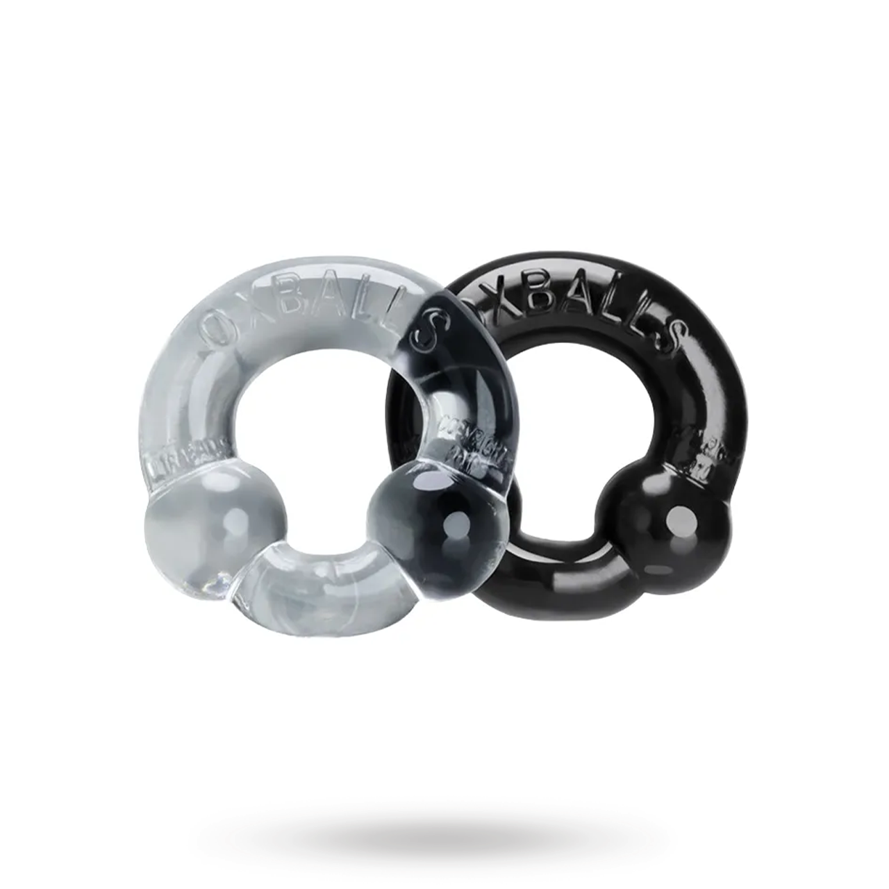 Oxballs Ultraballs Cock Rings Black & Clear Penisrengas paketti