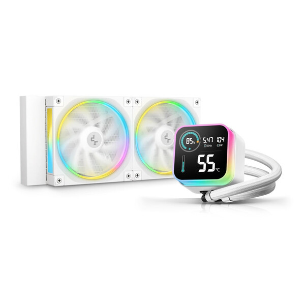 DeepCool LQ240 240mm ARGB -nestejäähdytin, valkoinen