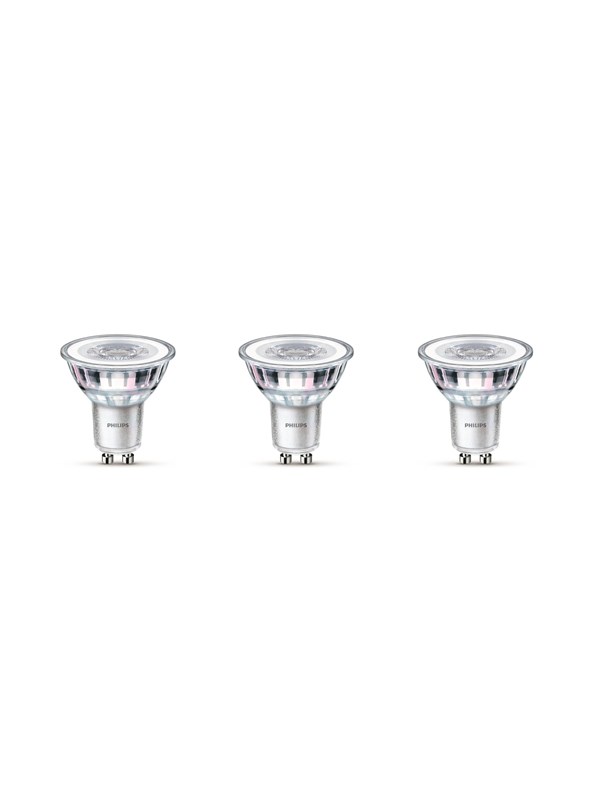 Philips LED-lamppu LED-klassikko 4,6 W / 827 (50 W) kolmen pakkaus GU10