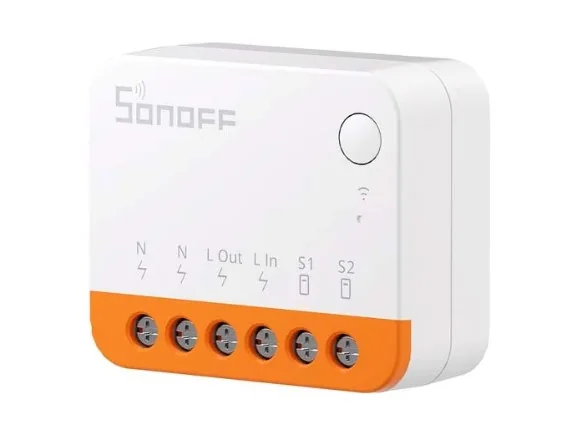 Sonoff MINIR4, Langaton, Wi-Fi, Oranssi, Valkoinen, Seinä, 2400 MHz, 802.11b, 802.11g, Wi-Fi 4 (802.11n)