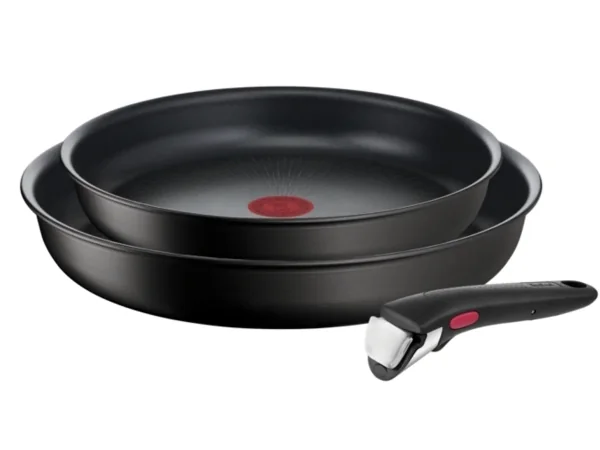 Tefal Ingenio Eco Resist L39791, Paistinpannusetti, Musta, Alumiini, Titaani, Musta, Lämpöpiste