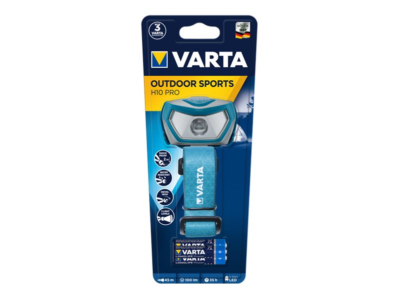Varta Outdoor Sports H10 PRO - Taskulamppu päähän - LED - 2 tilaa