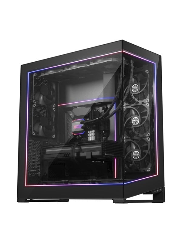 Phanteks NV9 Premium DRGB LED Kit (Exterior Frame) -miditornikotelo RGB-valaistuksella, musta