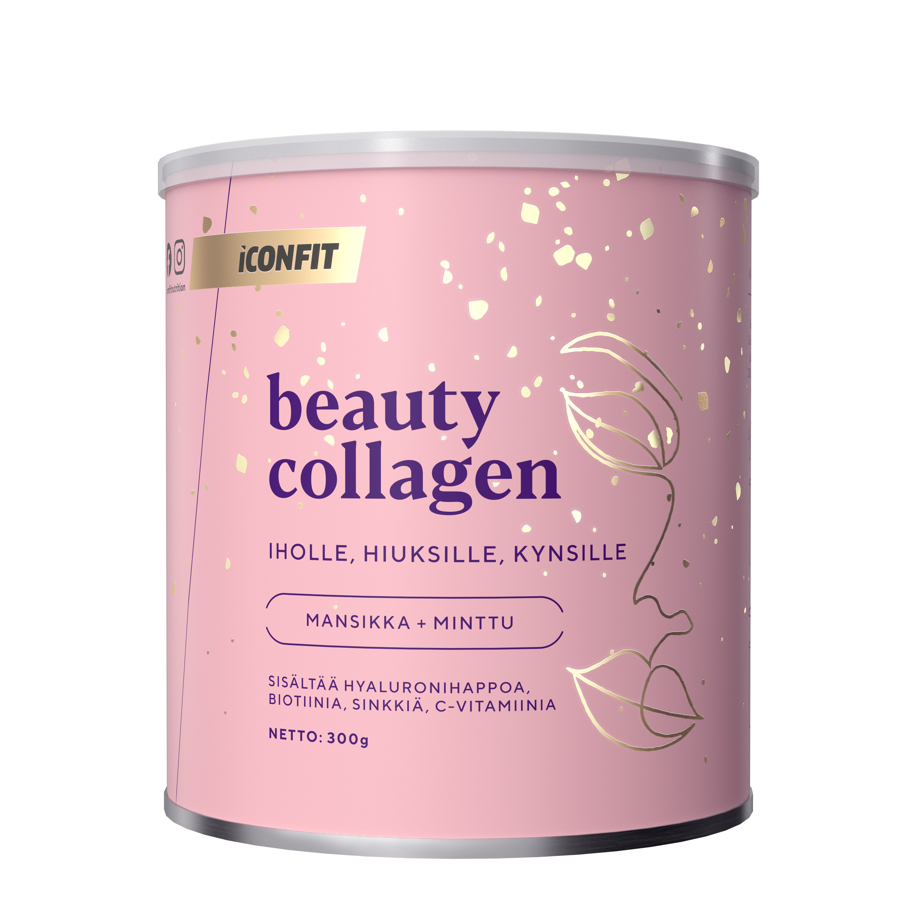 Iconfit Beauty Collagen Mansikka-Minttu 300g