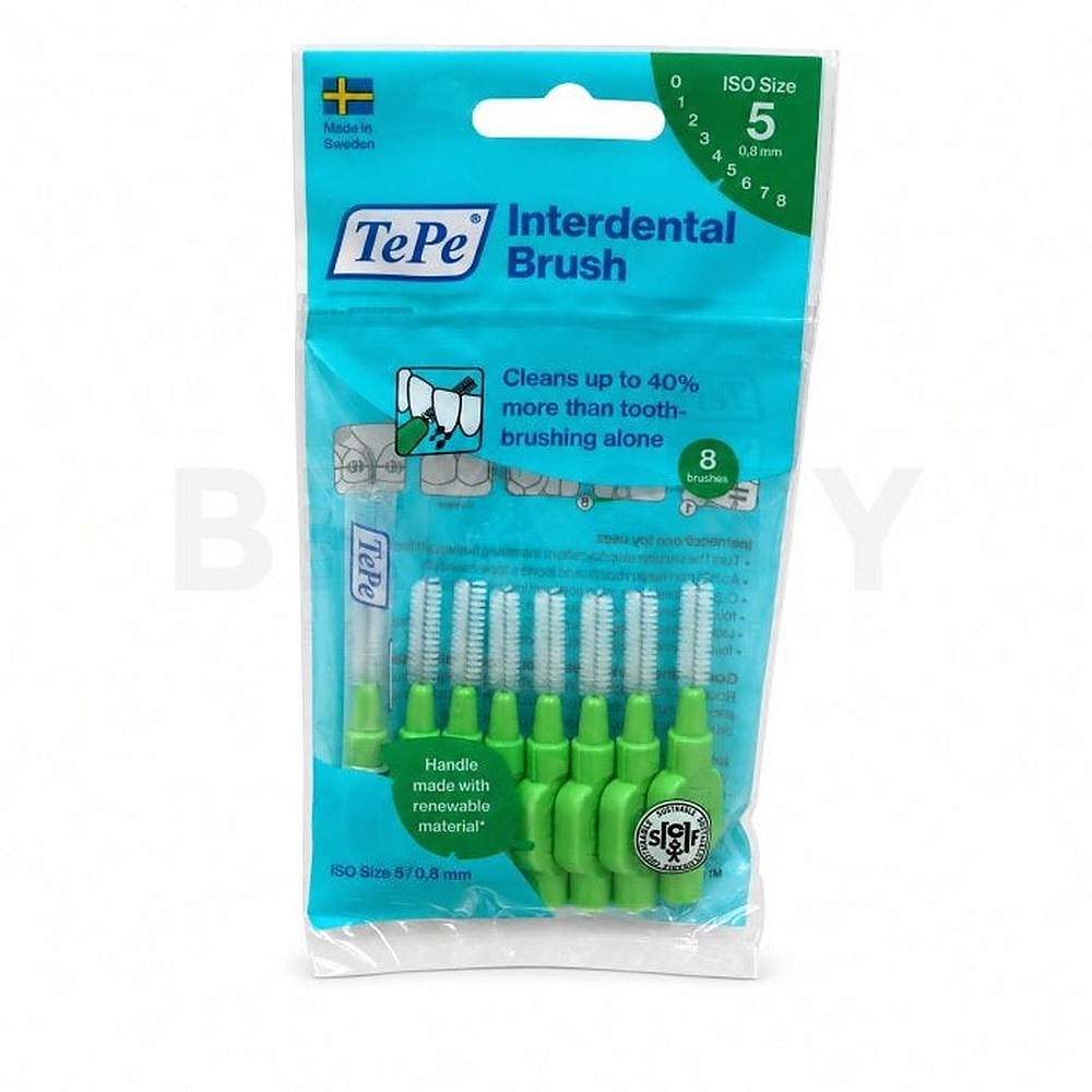 Tepe Tavallinen hammasväliharja (0,8 mm vihreä 8 kpl)