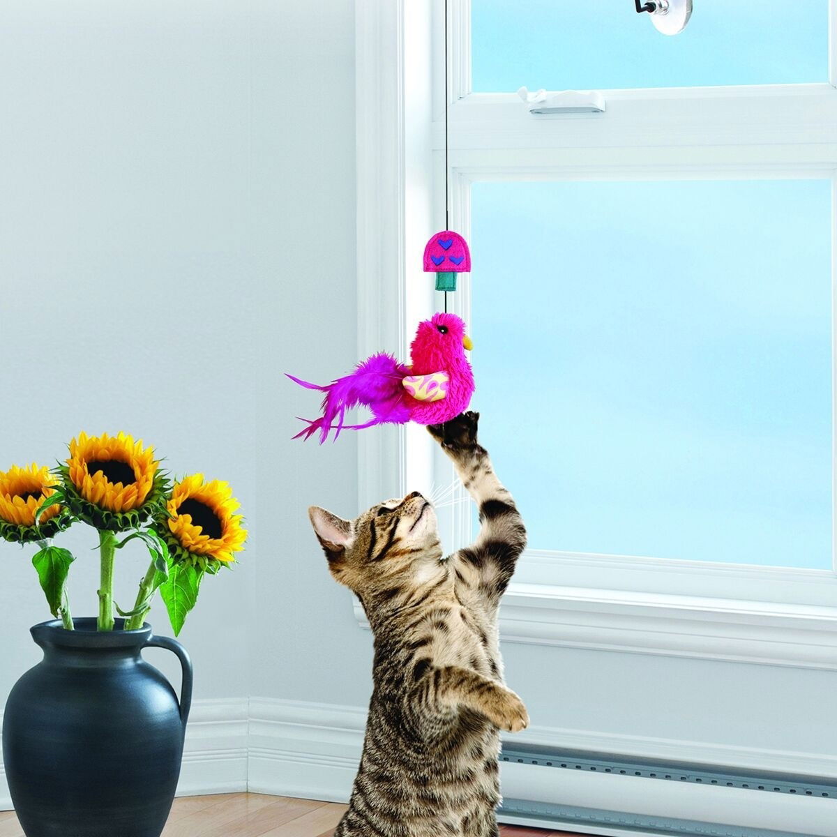 KONG Cat Toy Connects Window Teaser Assorted Colors