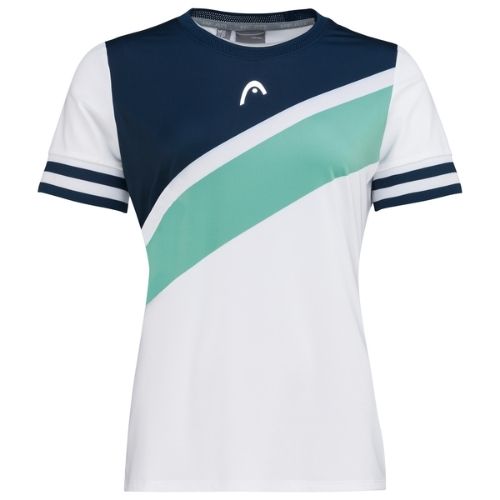Head Perf T-shirt Women White/Nile Green