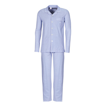 Polo Ralph Lauren Pitkä pyjama vaaleansininen / valkoinen
