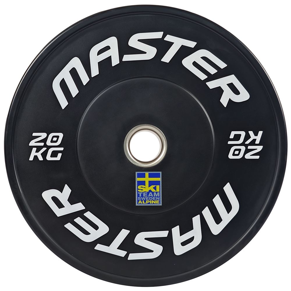 Master Fitness Bumper Ski Svart, Viktskivor bumper - 20 kg
