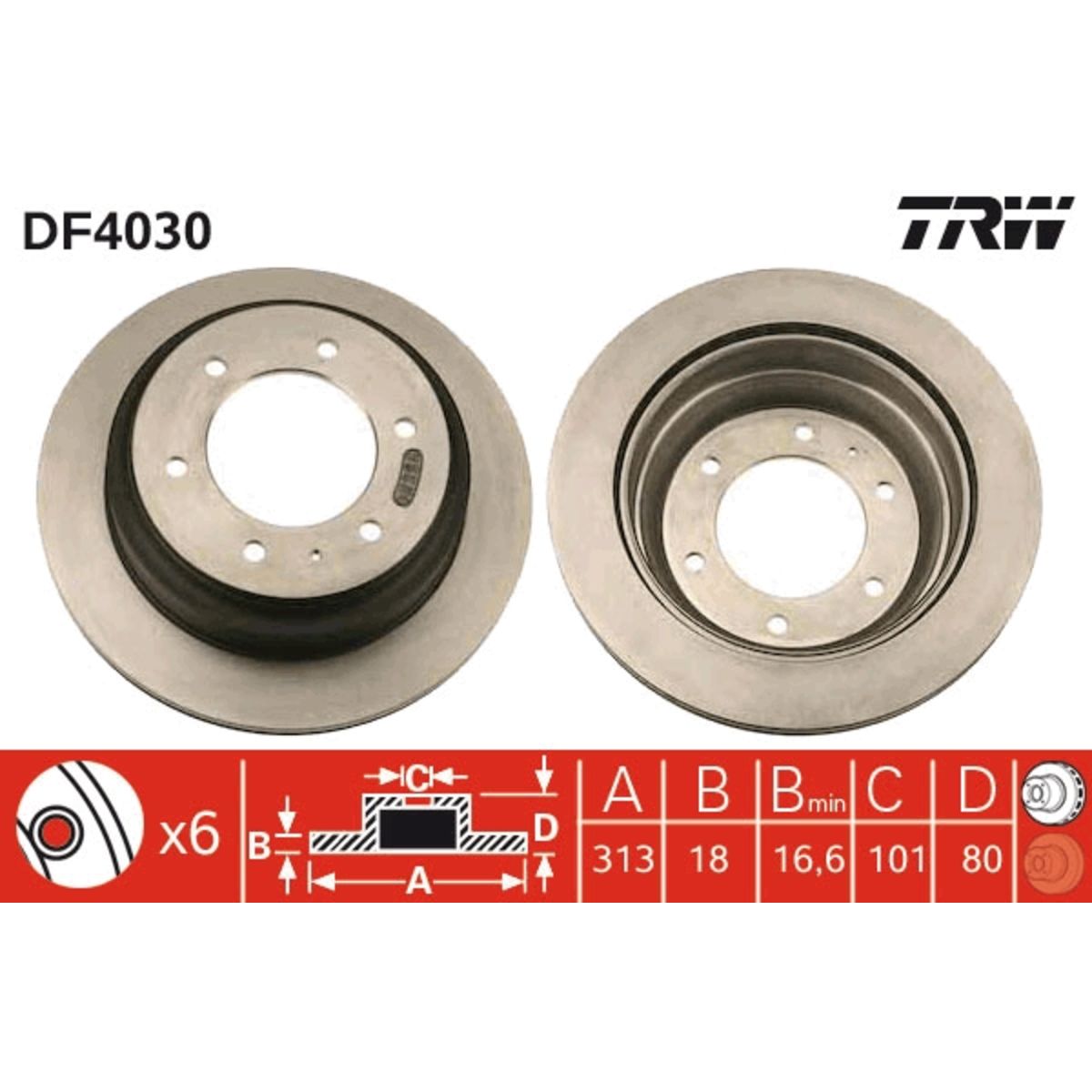 Jarrulevy TRW DF4030