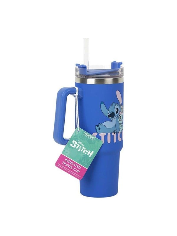 Paladone Stitch Blue 900ml monitie matkakuppi ja olki