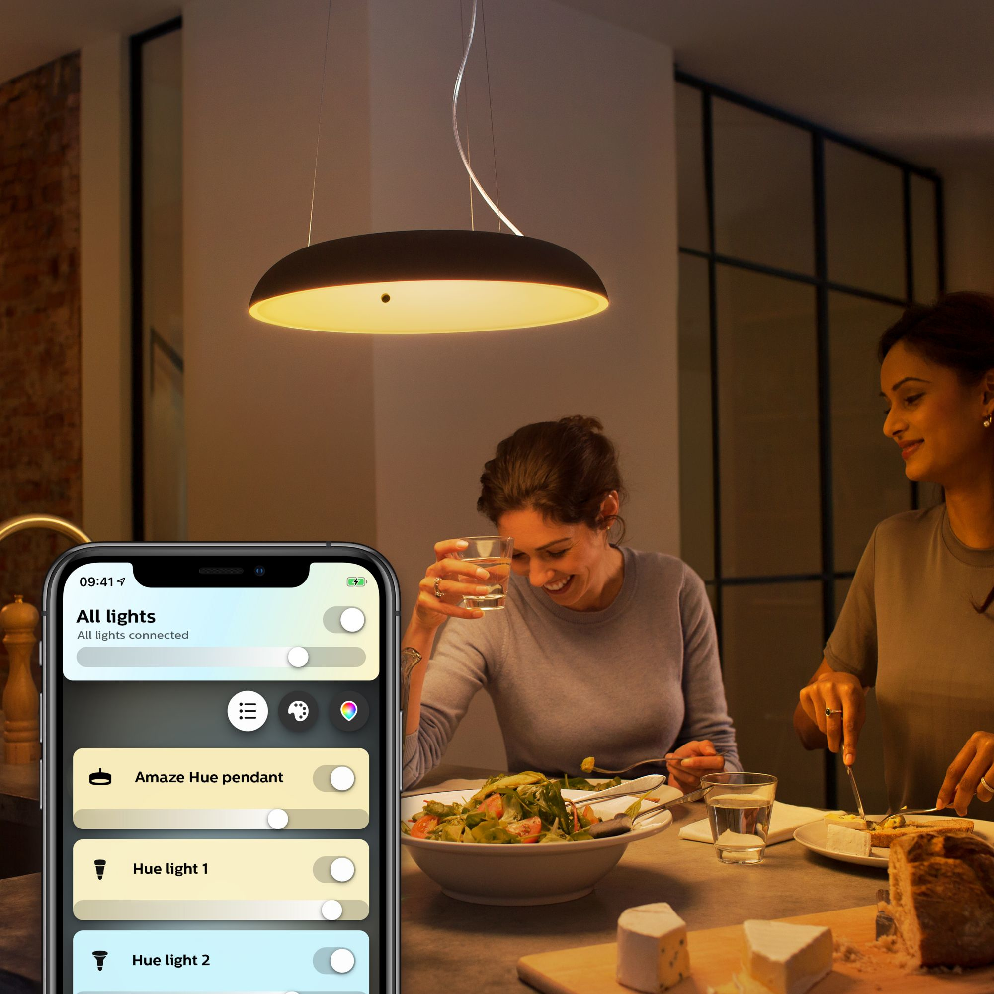 Philips Hue White ambiance Amaze - Riippuva lamppu - LED - 33.5 W (samanlainen 204 W) - lämmin - viileä valkoinen valo - 2200-6500 K - valkoinen