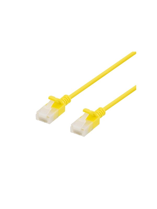 Deltaco Cat6a U/UTP RJ45 3m -verkkokaapeli, keltainen