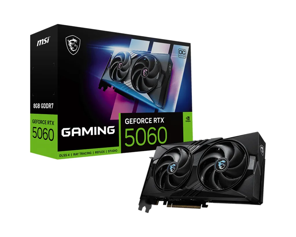 MSI GeForce RTX 5060 GAMING OC - 8GB GDDR7 RAM - Näytönohjaimet