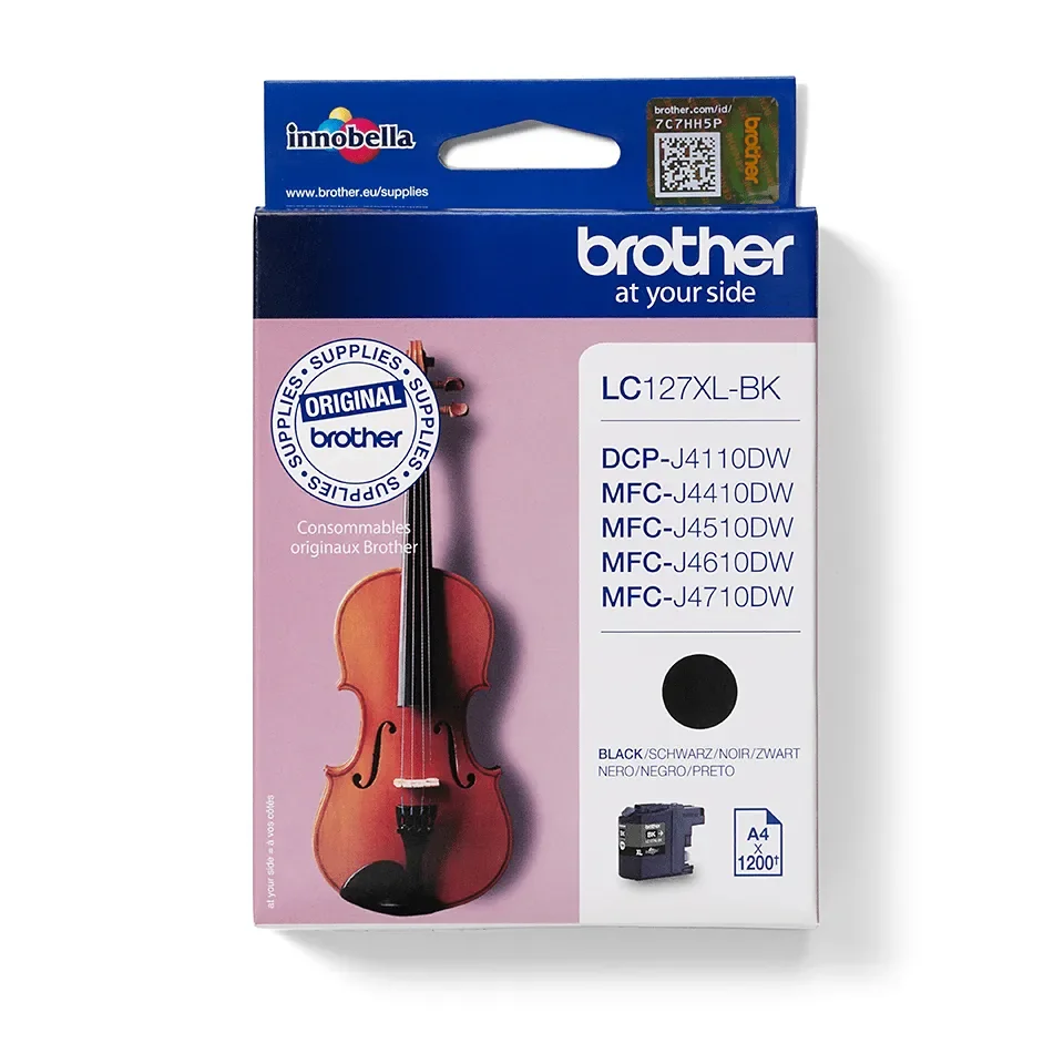 Brother LC127XLBK-mustekasetti, musta