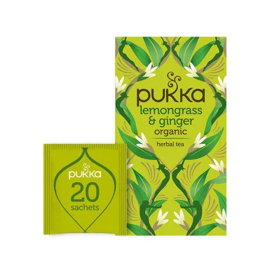 Pukka Pukka Lemongrass & Ginger teepussit 20-pakkaus 5065000523923 Vastaa: N/A