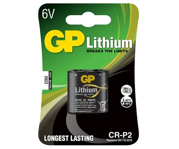 GP Paristot Litium CR-P2 - Litium - Kiikarit - Musta - Näkyvä pakkaus - -40 - 60 °C (CRP2-U1)