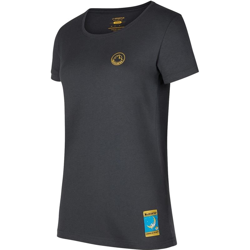 La Sportiva Climbing on the Moon T-Shirt W Carbon/Giallo - M