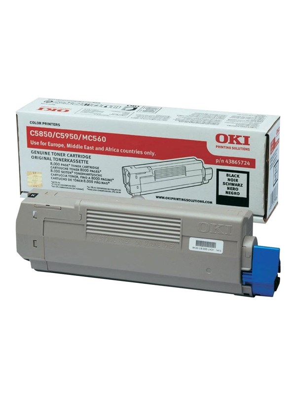 Oki Värikasetti Musta 8k - C5850/5950