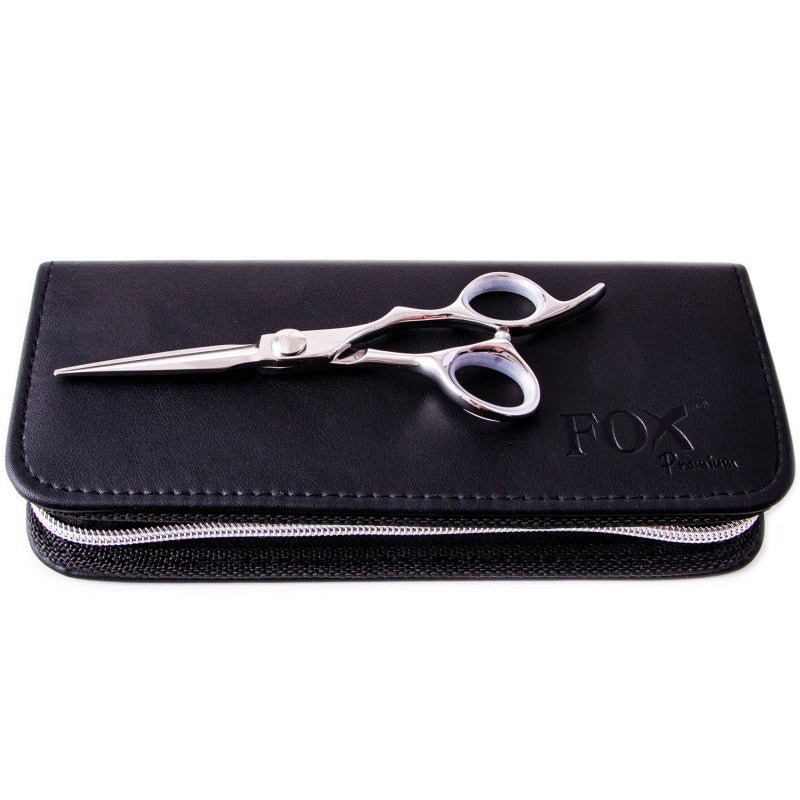 Fox Forbici da parrucchiere professionali Rose Silver Premium custodia — Forbici professionali