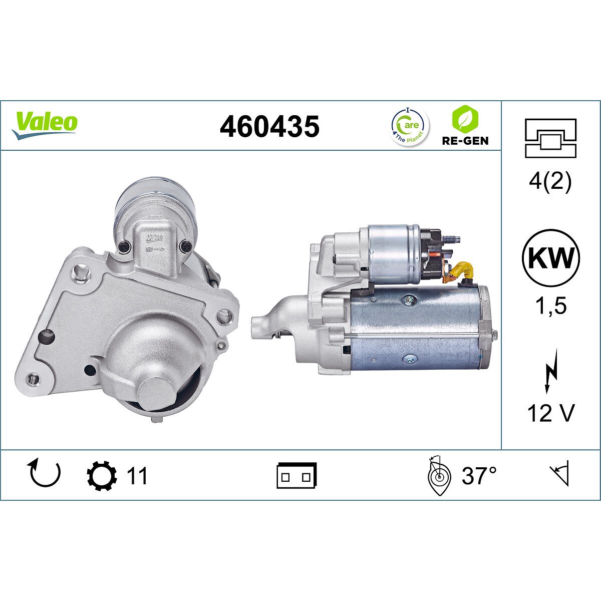 Käynnistysmoottori VALEO 460435