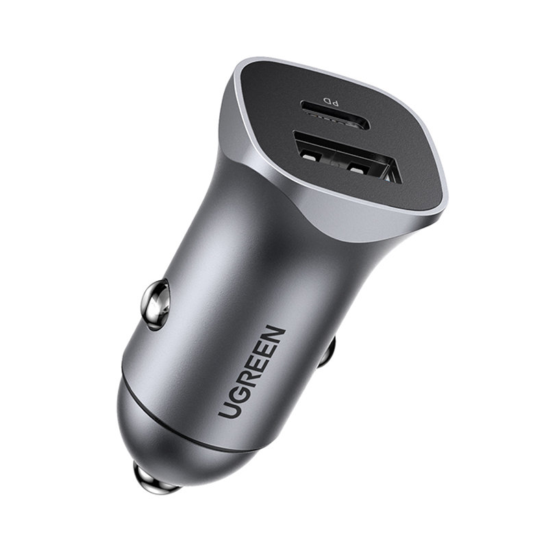 USB-C USB-autolaturi 24 W:n virransyöttöpikalataus harmaa