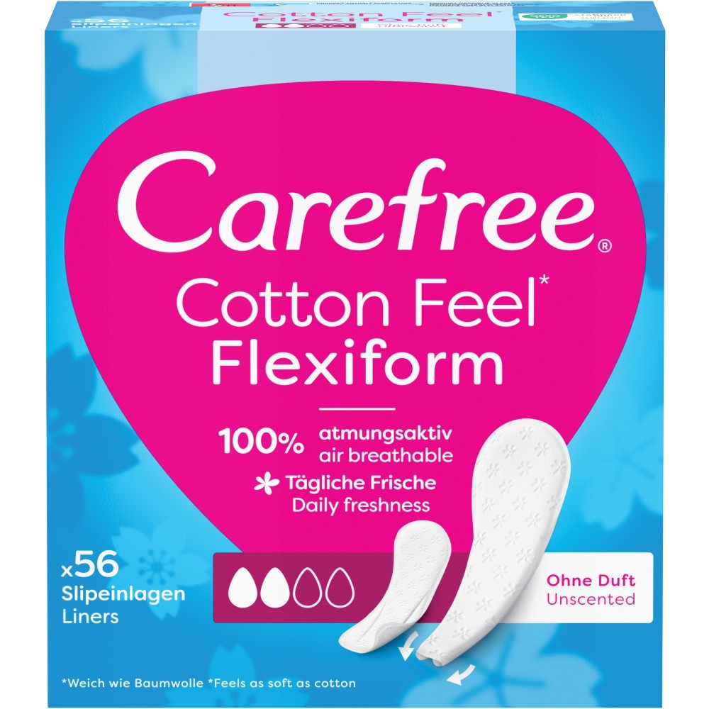 Carefree Flexiform Cotton Senza Profumo 56 pezzi — Proteggi Slip