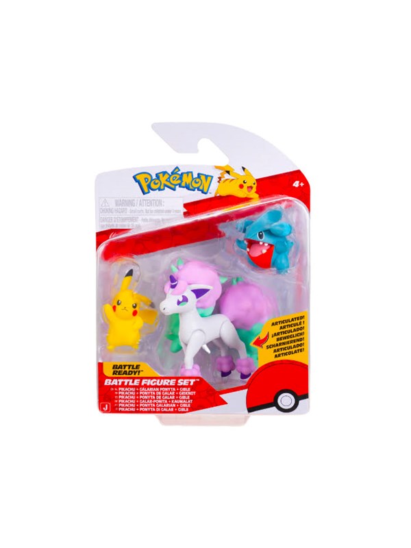 Pokemon BATTLE FIGURE 3 PK PIKACHU GIBLE PONYTA