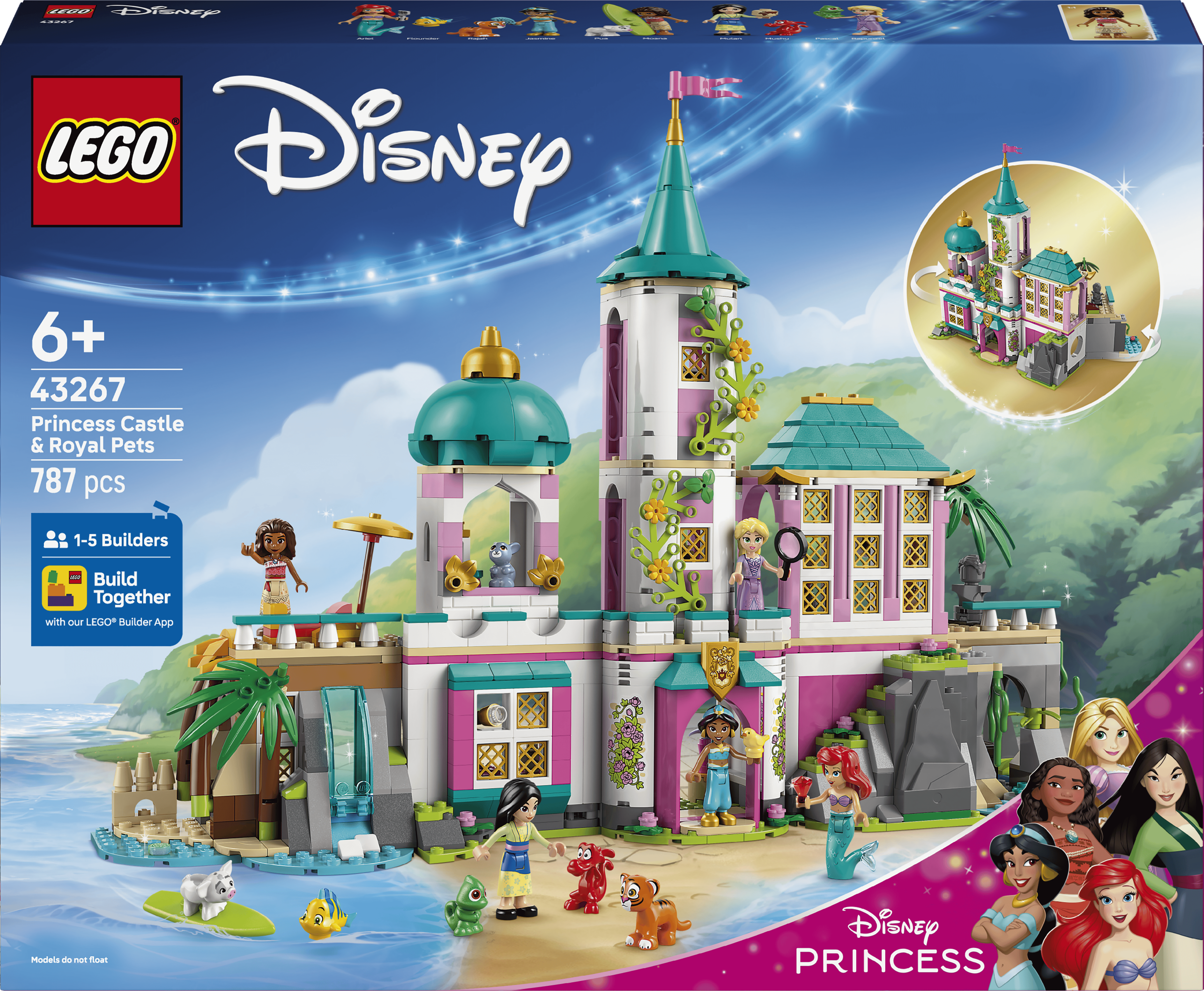 LEGO Disney 43267 Prinsessalinna ja kuninkaalliset lemmikit