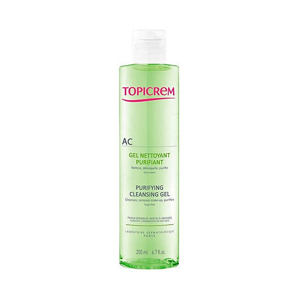 Topicrem AC Puhdistava Geeli Sekaiholle ja Rasvoittuvalle Iholle 400ml