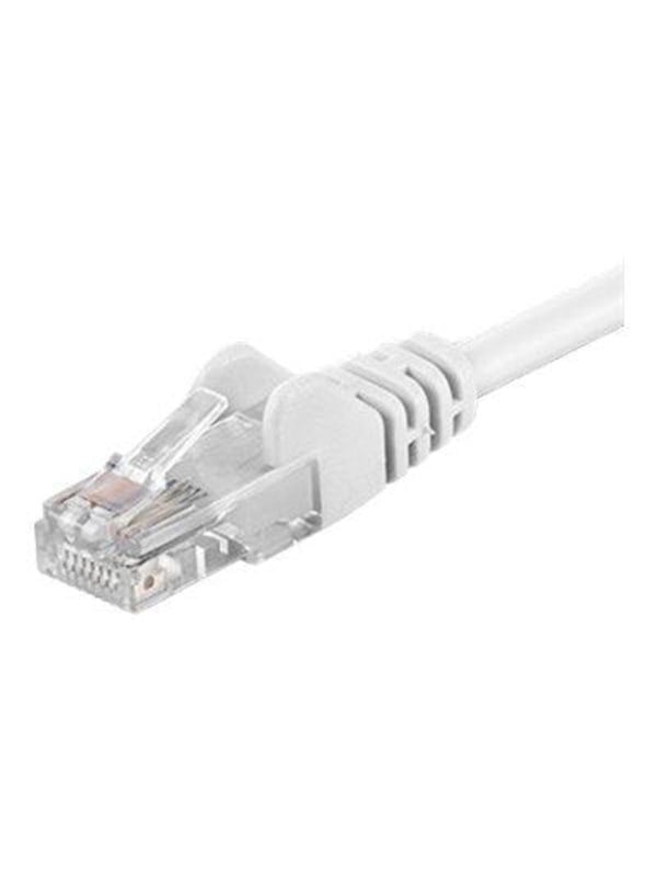 Goobay CAT 6 patchkabel, U/UTP, vit kopparklädd aluminiumtråd (CCA)