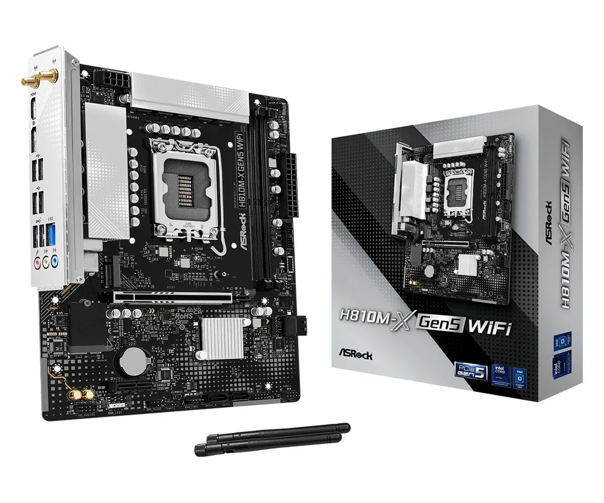 ASRock H810M-X WiFi LGA1851 mATX -emolevy